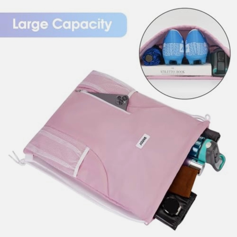 WANDF Drawstring Water Resistant Backpack Gym Sackpack String Bag - Picture 9 of 9